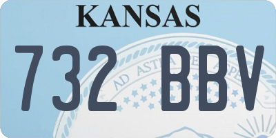 KS license plate 732BBV