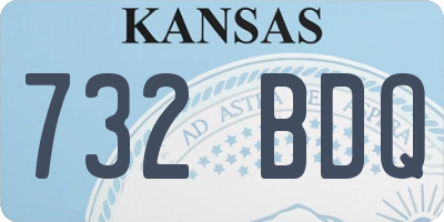 KS license plate 732BDQ