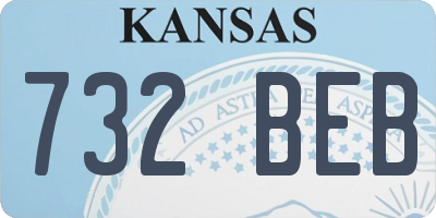 KS license plate 732BEB