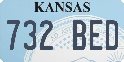 KS license plate 732BED