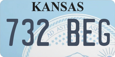 KS license plate 732BEG