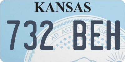 KS license plate 732BEH