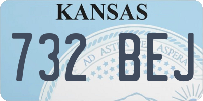 KS license plate 732BEJ
