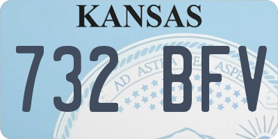 KS license plate 732BFV