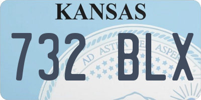 KS license plate 732BLX