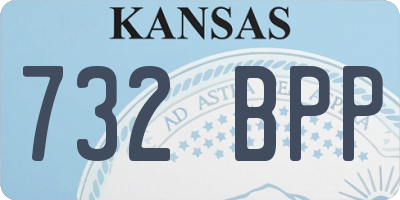KS license plate 732BPP