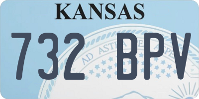 KS license plate 732BPV