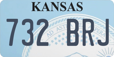 KS license plate 732BRJ
