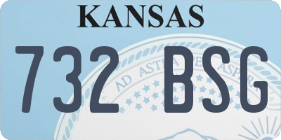 KS license plate 732BSG