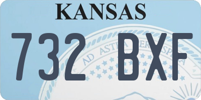 KS license plate 732BXF