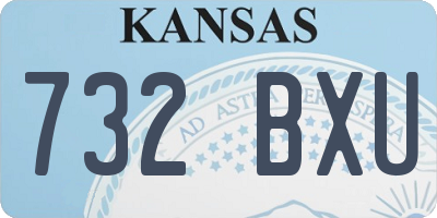KS license plate 732BXU