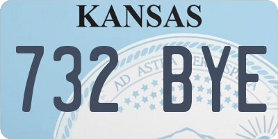 KS license plate 732BYE