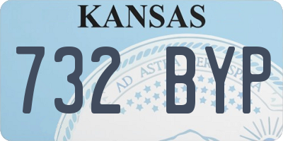 KS license plate 732BYP