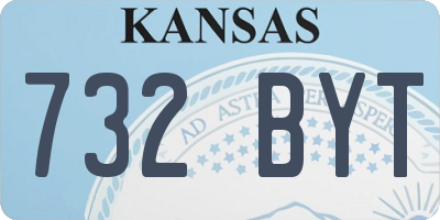 KS license plate 732BYT
