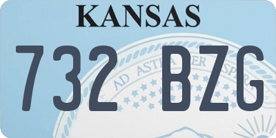 KS license plate 732BZG