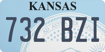 KS license plate 732BZI