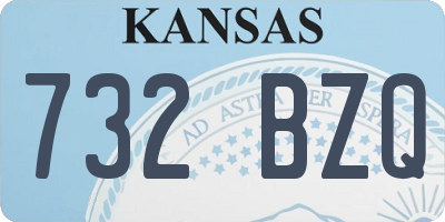 KS license plate 732BZQ