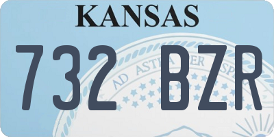 KS license plate 732BZR