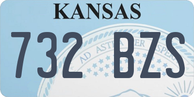 KS license plate 732BZS