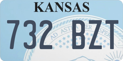 KS license plate 732BZT