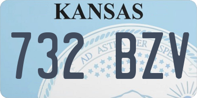 KS license plate 732BZV