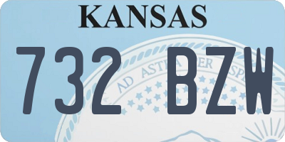 KS license plate 732BZW