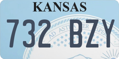 KS license plate 732BZY