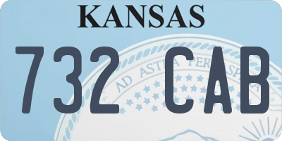 KS license plate 732CAB