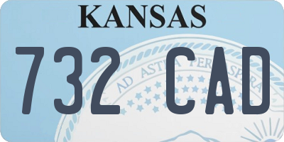 KS license plate 732CAD