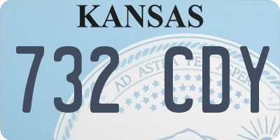 KS license plate 732CDY