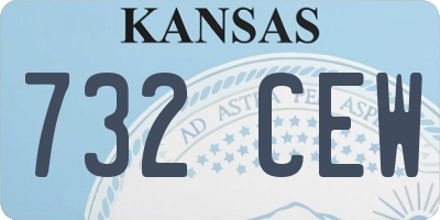 KS license plate 732CEW
