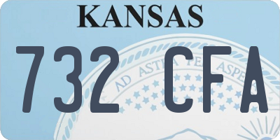KS license plate 732CFA
