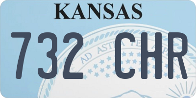 KS license plate 732CHR