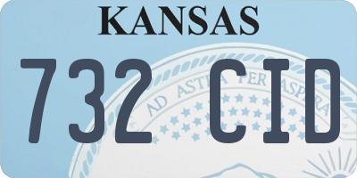 KS license plate 732CID