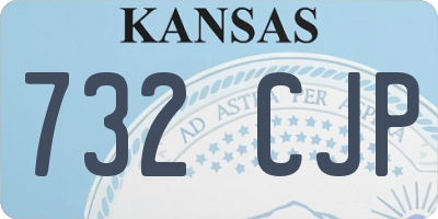 KS license plate 732CJP