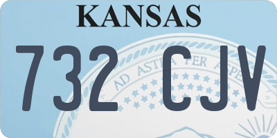 KS license plate 732CJV