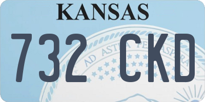 KS license plate 732CKD