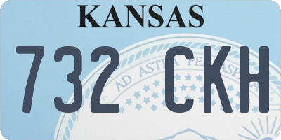 KS license plate 732CKH