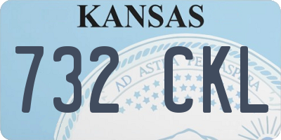KS license plate 732CKL