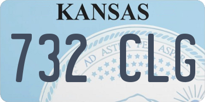 KS license plate 732CLG