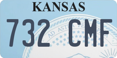 KS license plate 732CMF