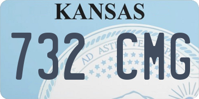 KS license plate 732CMG
