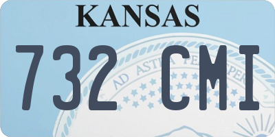 KS license plate 732CMI