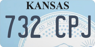 KS license plate 732CPJ