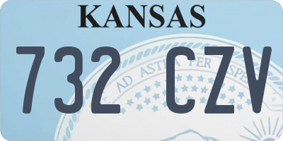 KS license plate 732CZV