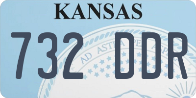 KS license plate 732DDR