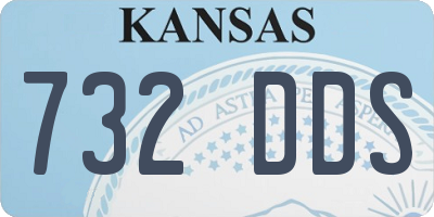 KS license plate 732DDS