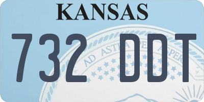 KS license plate 732DDT