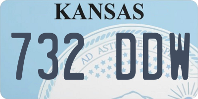 KS license plate 732DDW