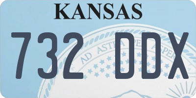 KS license plate 732DDX